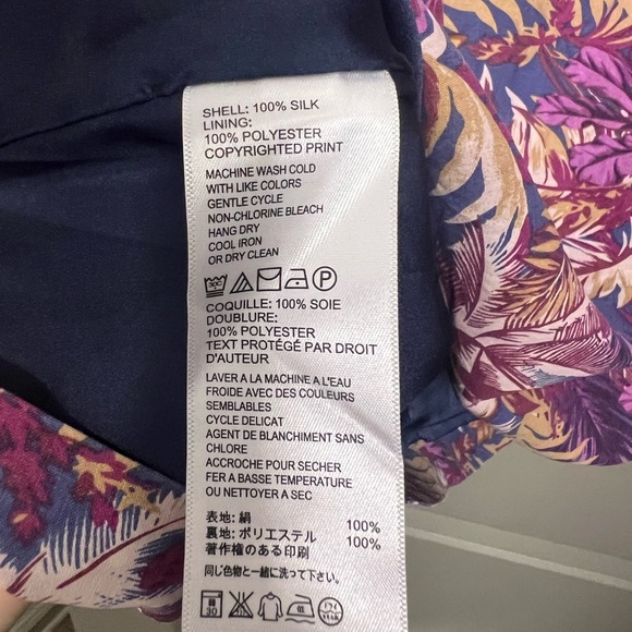 Tommy Bahama Hawaiian Floral Sleeveless Shift Dress - XS | 100% Silk - Picture 5 of 5